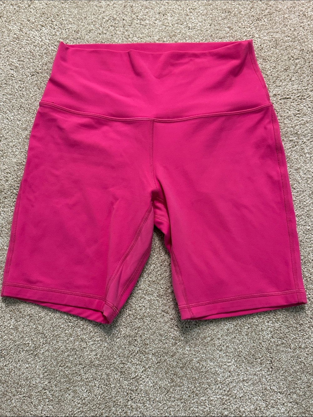 Womens Lululemon Hot Pink Biker Shorts Size 4